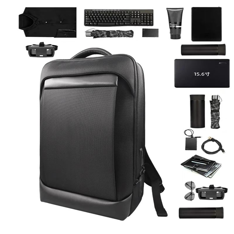 Fingerprint Lock Customized Smart Backpack USB Charging Business Anti Theft  Smart Fingerprint System Backpack