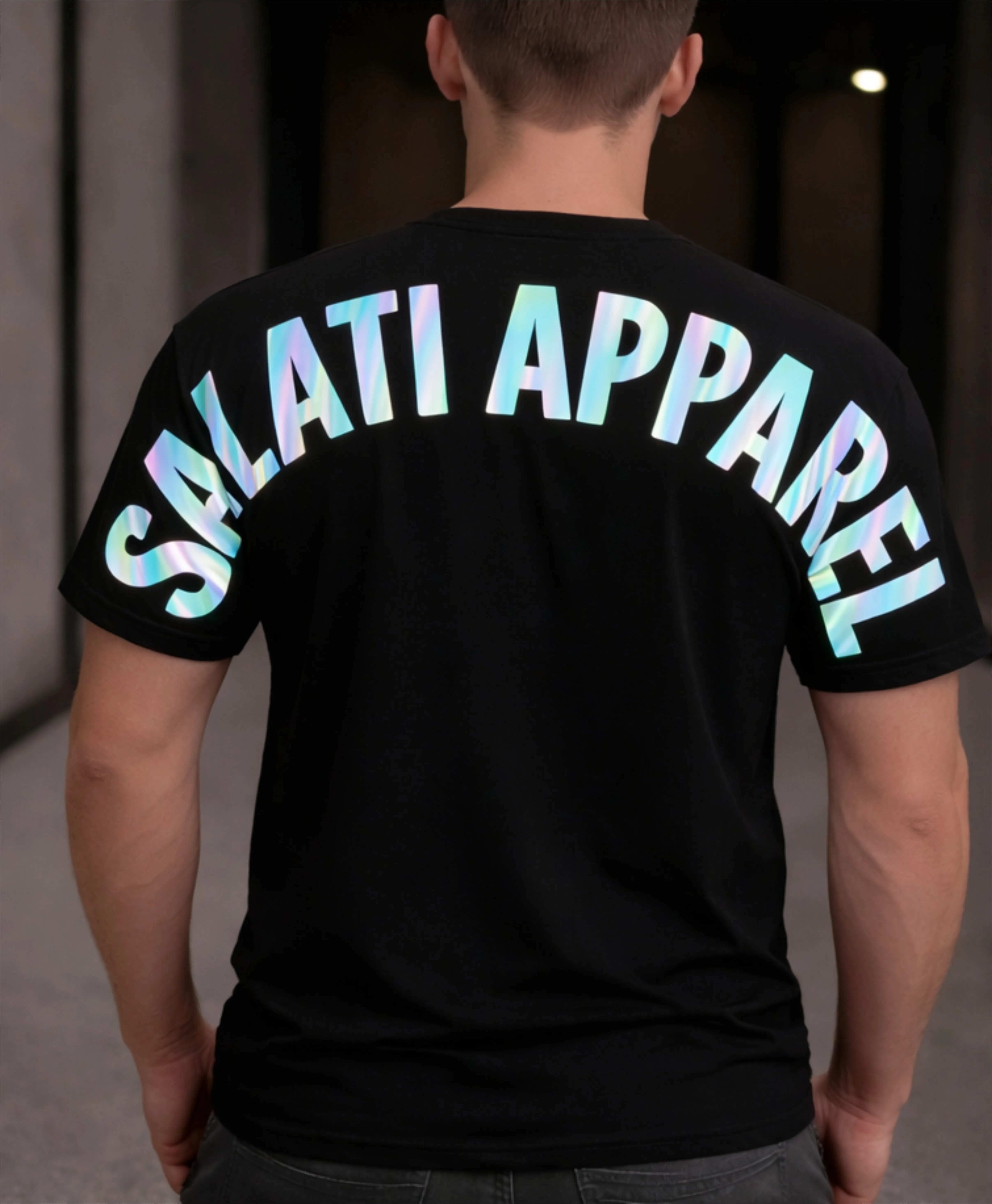 2026 Custom Tshirt Glow in the Dark Men Streetwear Reflective t Shirt for Men Printed Tee Shirt gallery 7