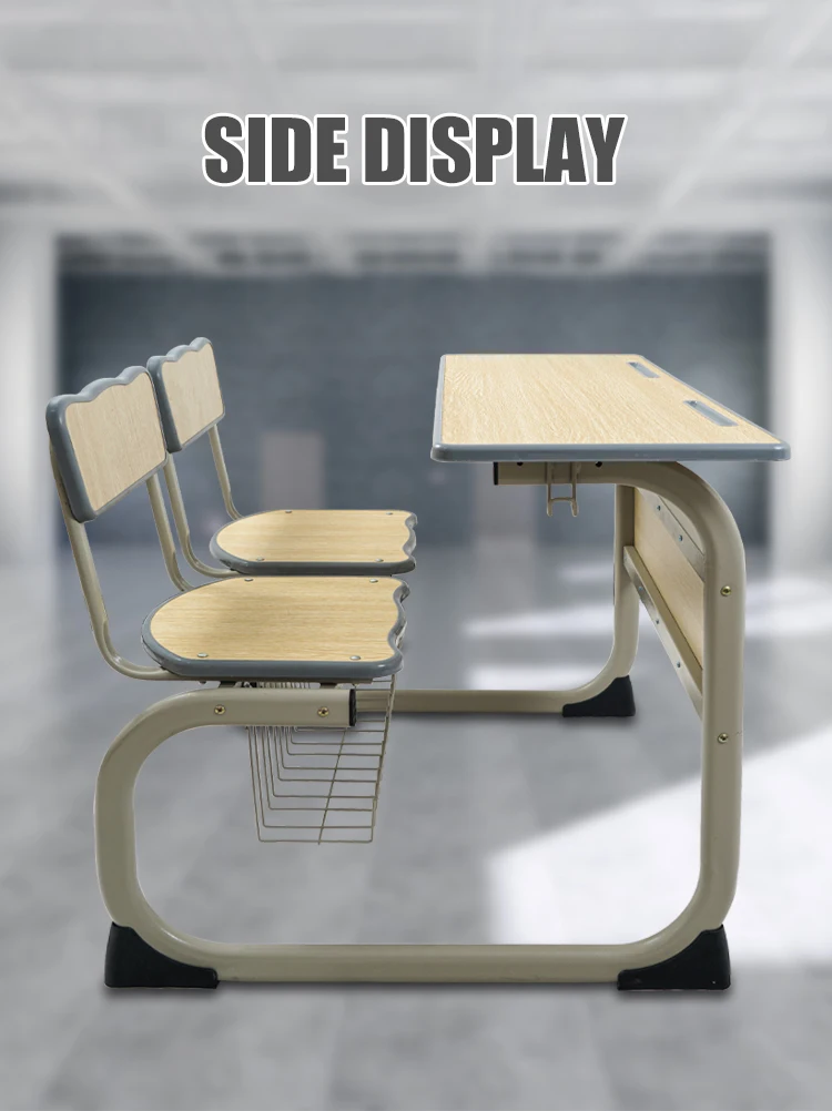 Classroom Furniture School Desks And Chair Set Integrated Double Seat