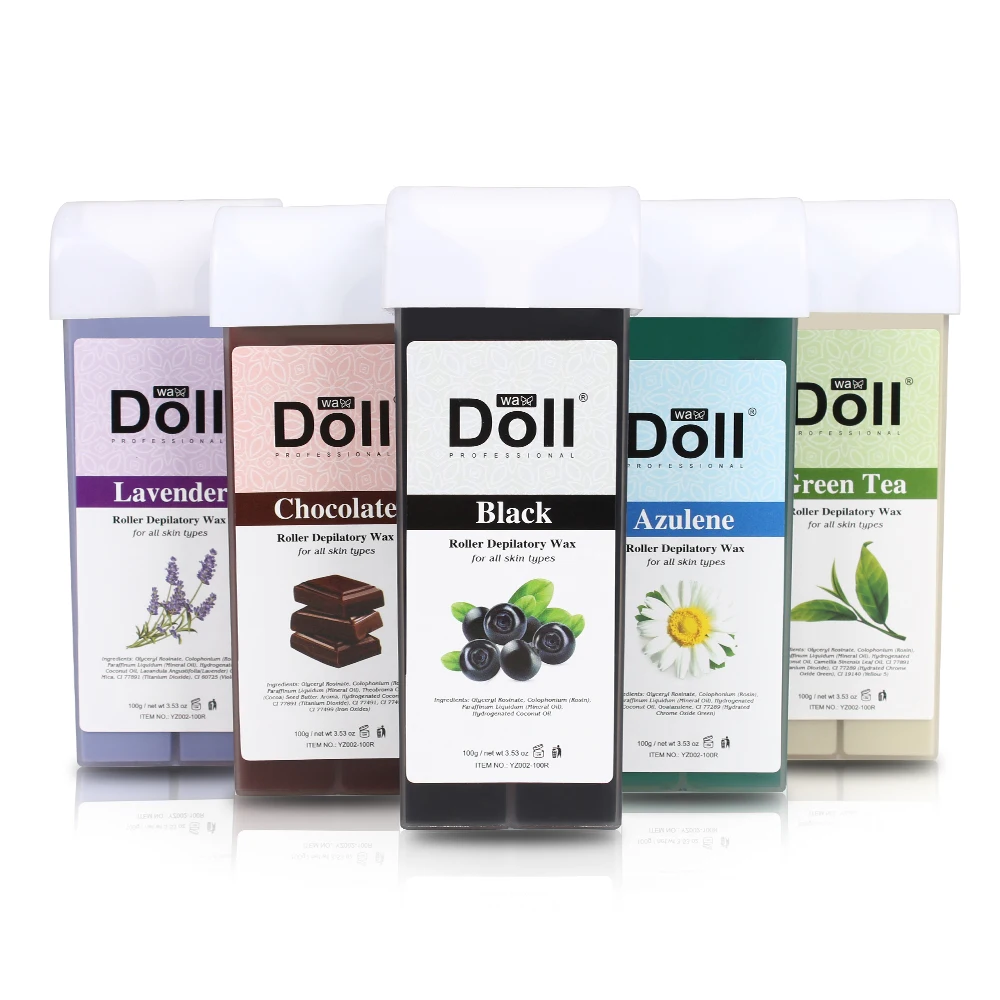 100 г клубничный рулон горячего депиляционного мягкого воска картридж для удаления волос liposoluble теплый роликовый воск