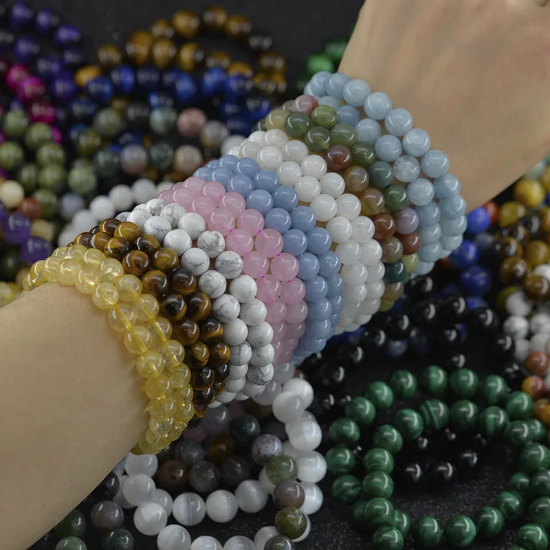 Natural Mix Wholesale Harmony Gems Healing Crystal Bracelet 8Mm Beads at Rs  75 in Vadodara