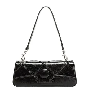 Guangzhou Factory Direct High Quality PU Leather Shoulder Bag for Women Customized Logo Original Design Stylish for Summer