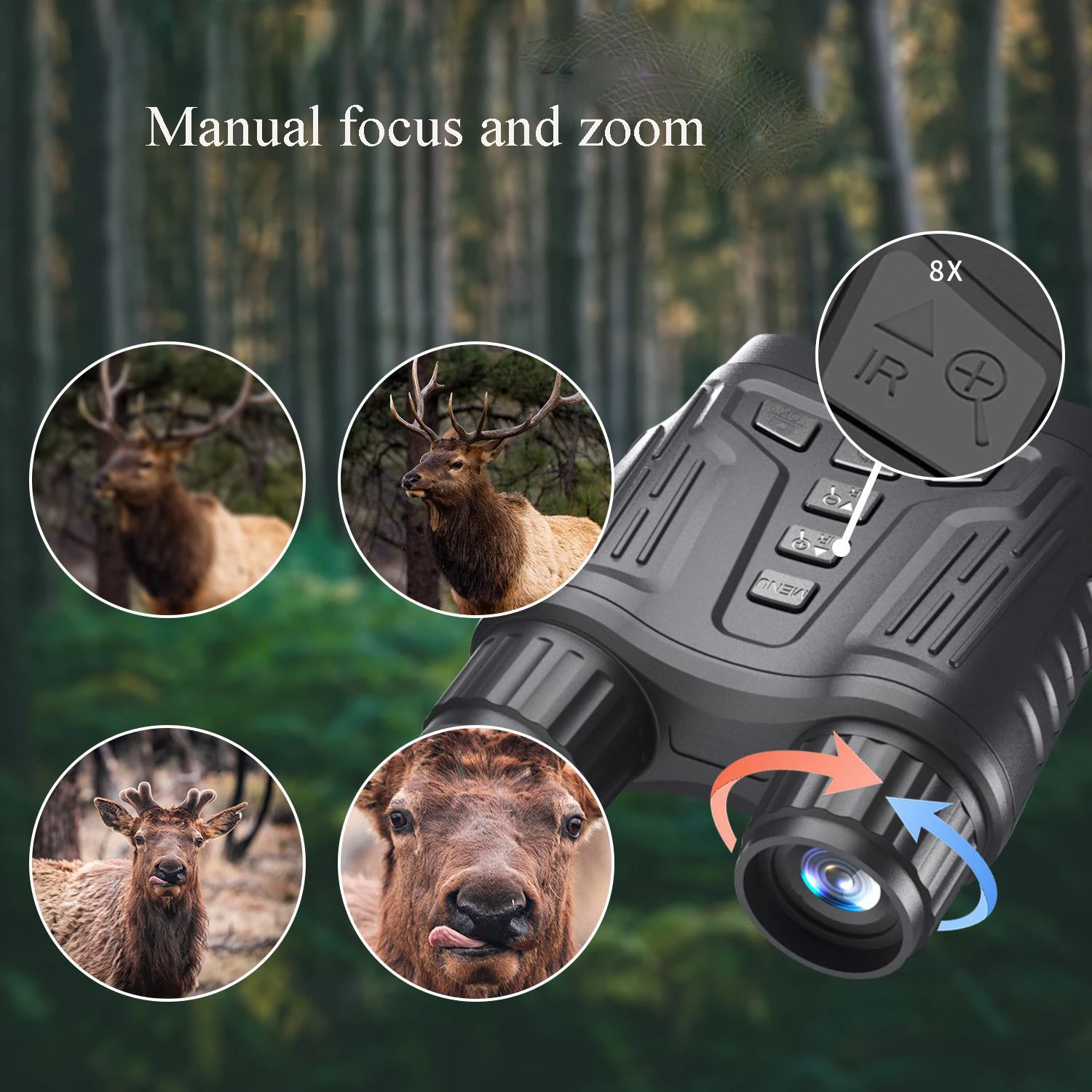 Manual Focusing Digital Hunting Binoculars