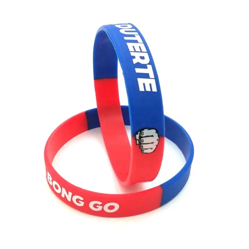 Custom Silicone Rubber Election Baller Wristbands, Eco-friendly