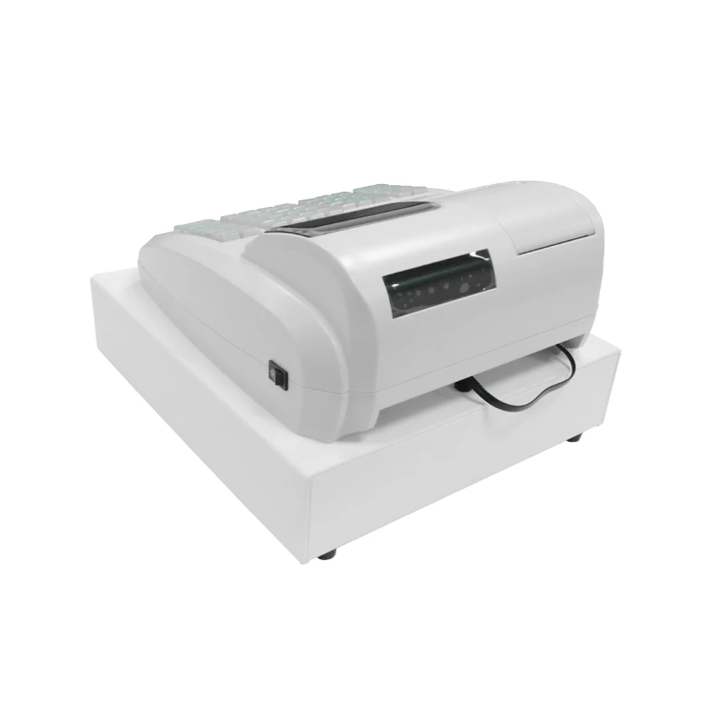 Built In Printer Cash Drawer Pos Electronic Cash Register With 47 Keys