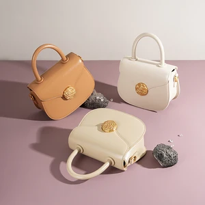 Factory Supply Cowhide Real Genuine Cow Leather Messenger Bag for Women