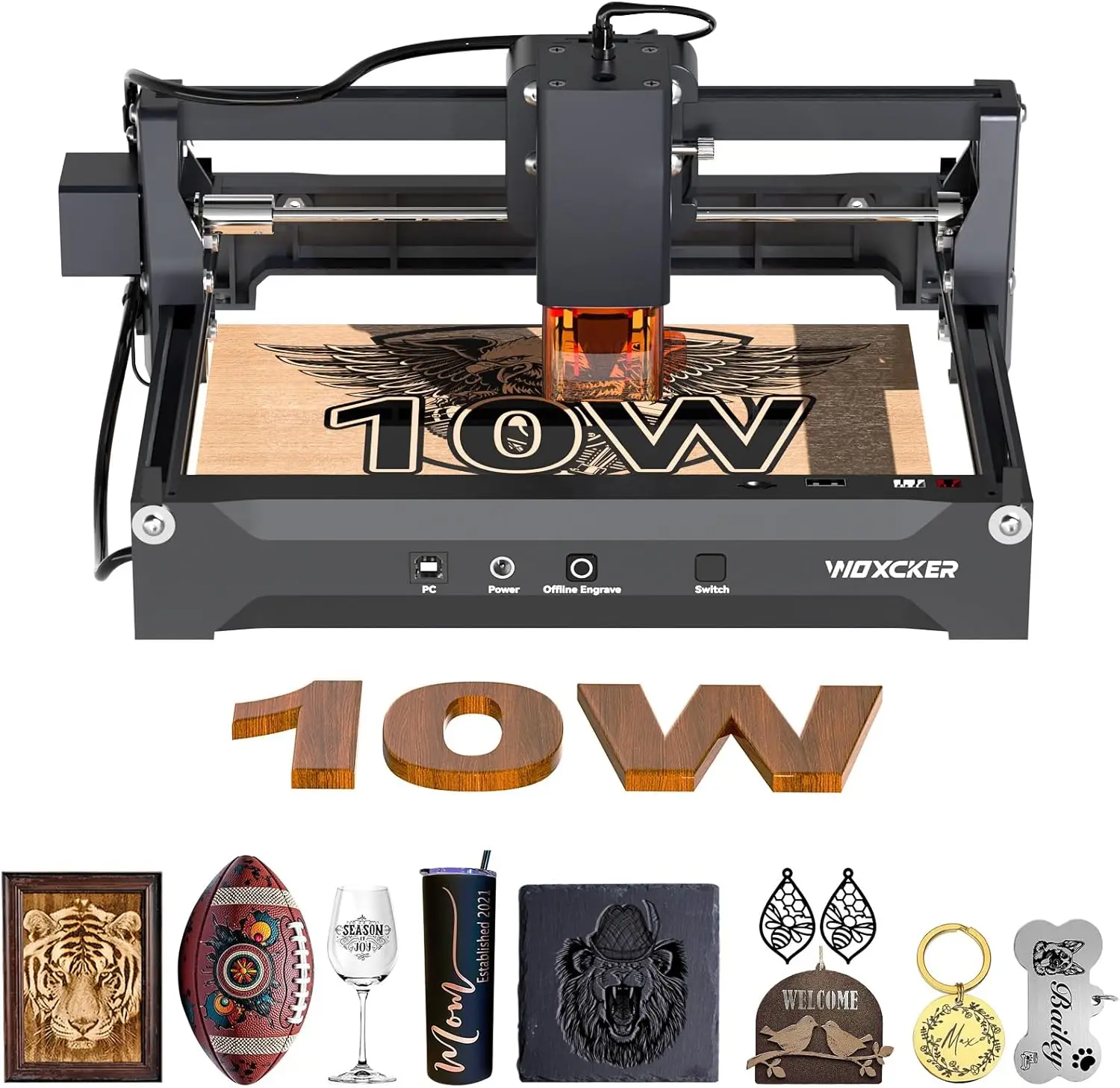 New Laser Engraving Machine Woxcker L2 Mini 10W CNC Pre-Assembled