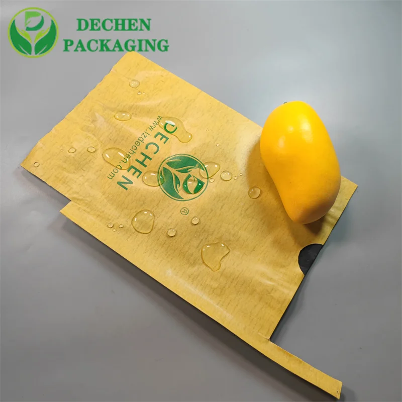 Grape Fruit Food Grade Products Waterproof Wax Caoted Mango Paper Bag
