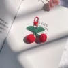 Red Crochet Cherry keychain B