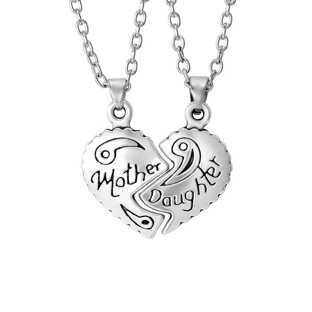Daughter Puzzle Split Heart Necklace 