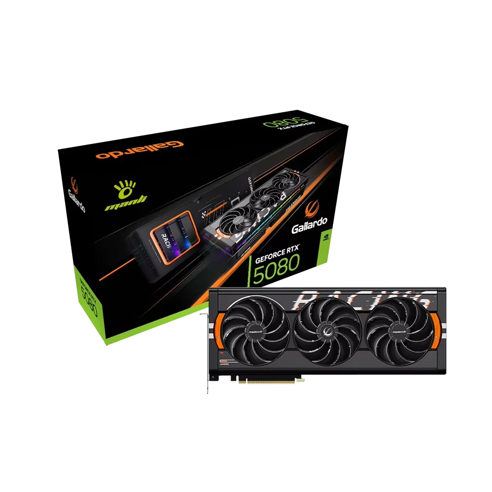 Manli Gallardo GeForce RTX 5080 OC 16GB GDDR7 Video Card, 256-Bit