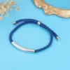 Ciondolo in argento+cordino blu