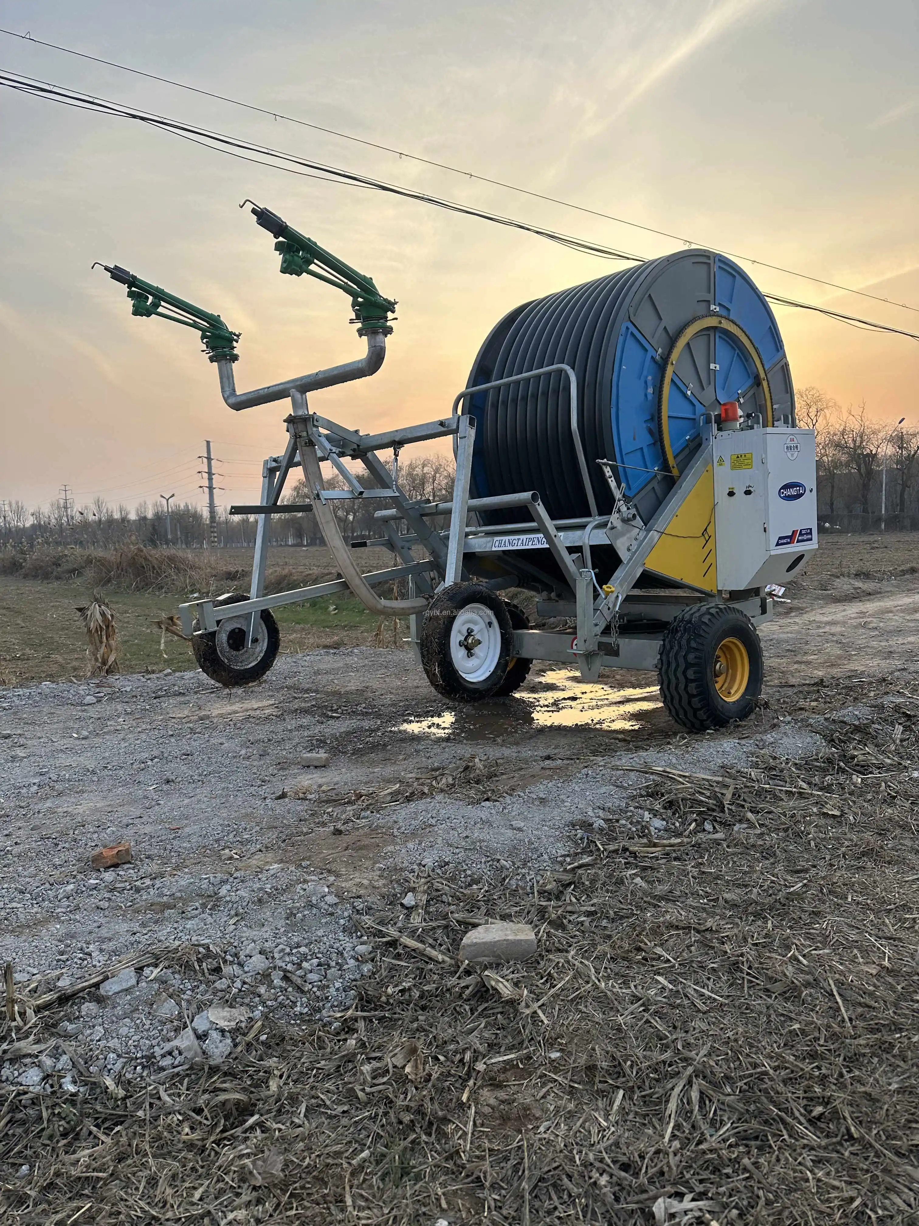 Sprinker Machine Large Lifting Hose Reel Irrigation Machine/sprinker Gun Hose Reel ...