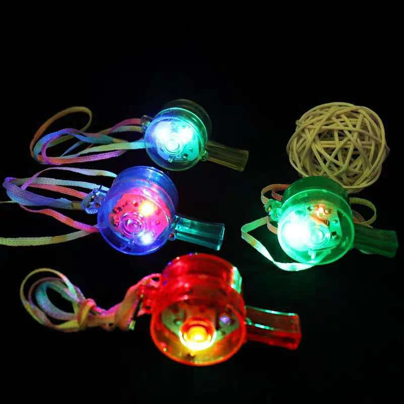 Glow Whistles Party Supplies Led Light Up Whistle With Lanyard Necklace ...