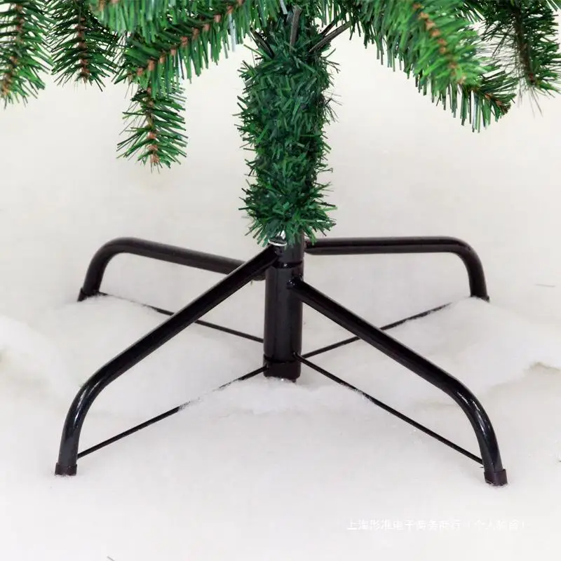 Green PE +PVC mix flock artificial tree Christmas tree with warm white LED lights with controller christmas decorations
