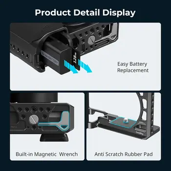 SmallRig Cage with Silicone Handgrip & Cold Shoe for Sony a6100, a6300, a6400-3164 product image