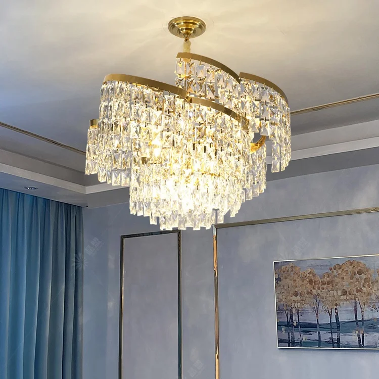 New design spiral crystal decor chandelier lighting for home hotel ETL891254