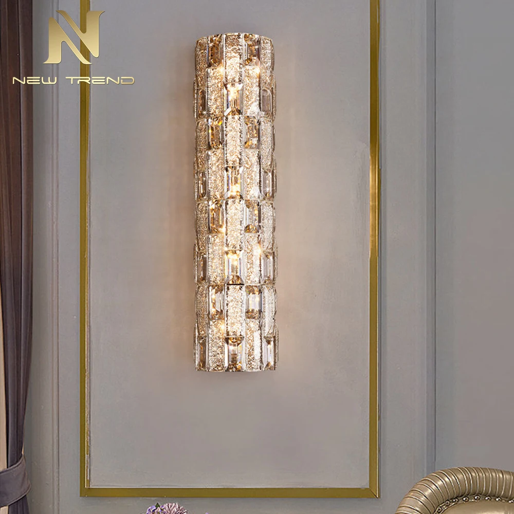 CPL-521 Bespoke Crystal Wall Sconce – Luxury LED Accent Lighting for Hotel Corridor & Guest Room