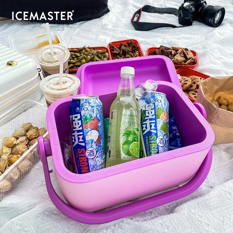 IceMaster Patented 12Qt Plastic Fresh-Keeping Small Portable Hard Car Ice Chest Cooler Box Icebox Ice Master Cooler Custom