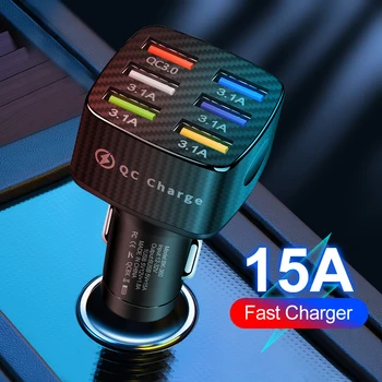 Alternative view of New Products Fast Charging Car Charger QC 3.0 USB Quick Charging Adapter Car-Charger 6 Ports USB Car Phone Charger