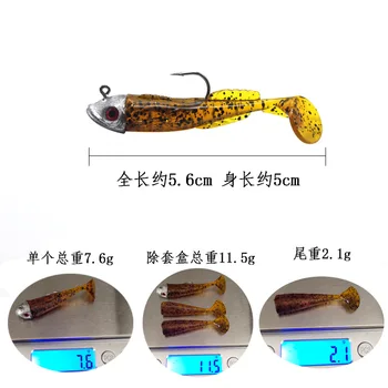 Lure Tumbler Lead Head Soft Bait Pack Single Hook with One Head Three Replaceable Tails for Carp Made of Durable PVC Material – Soft Lure – view 5