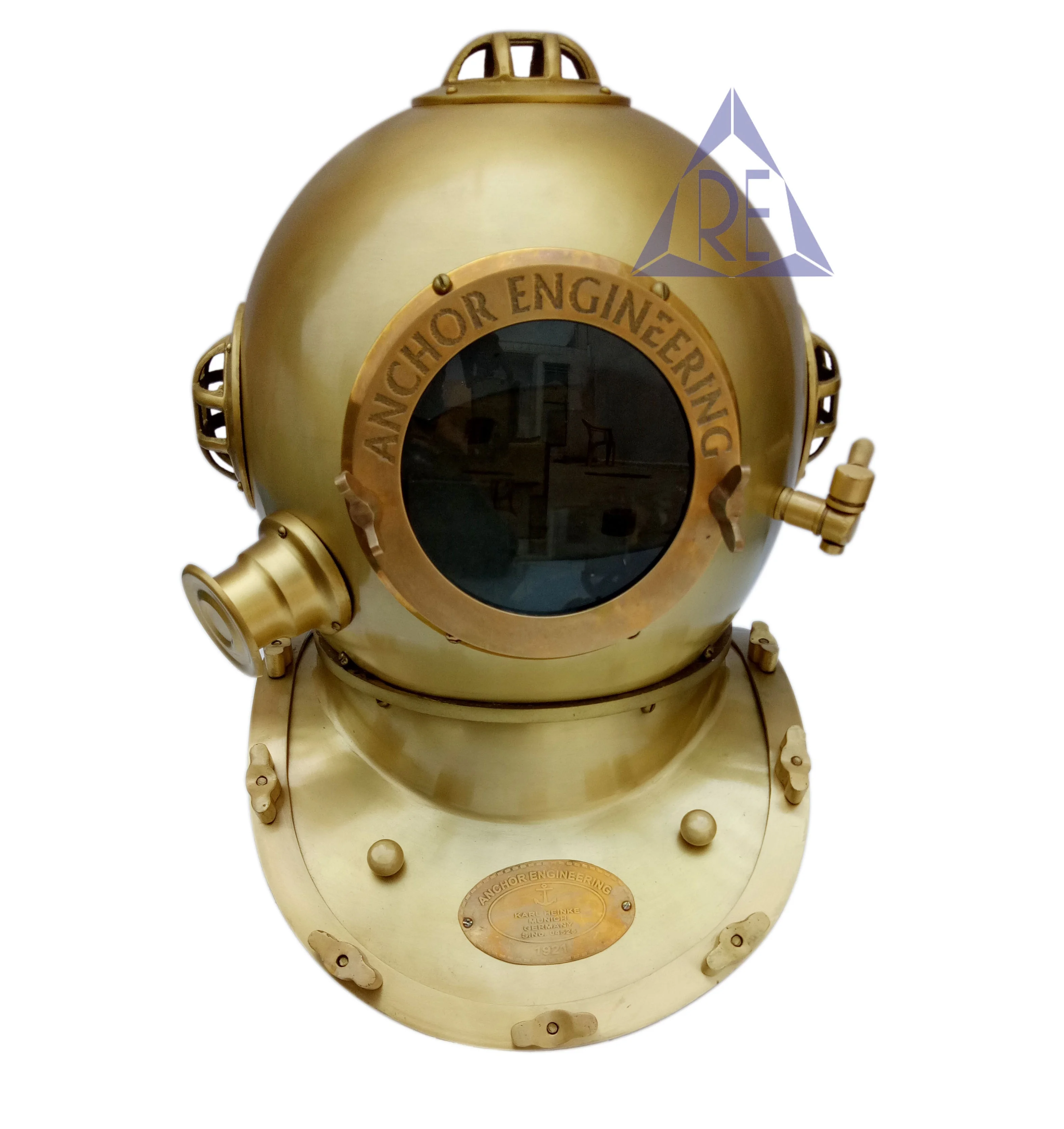 Antique Scuba Boston Engineering Anchor Divers Diving Vintage Deep Sea Helmet 