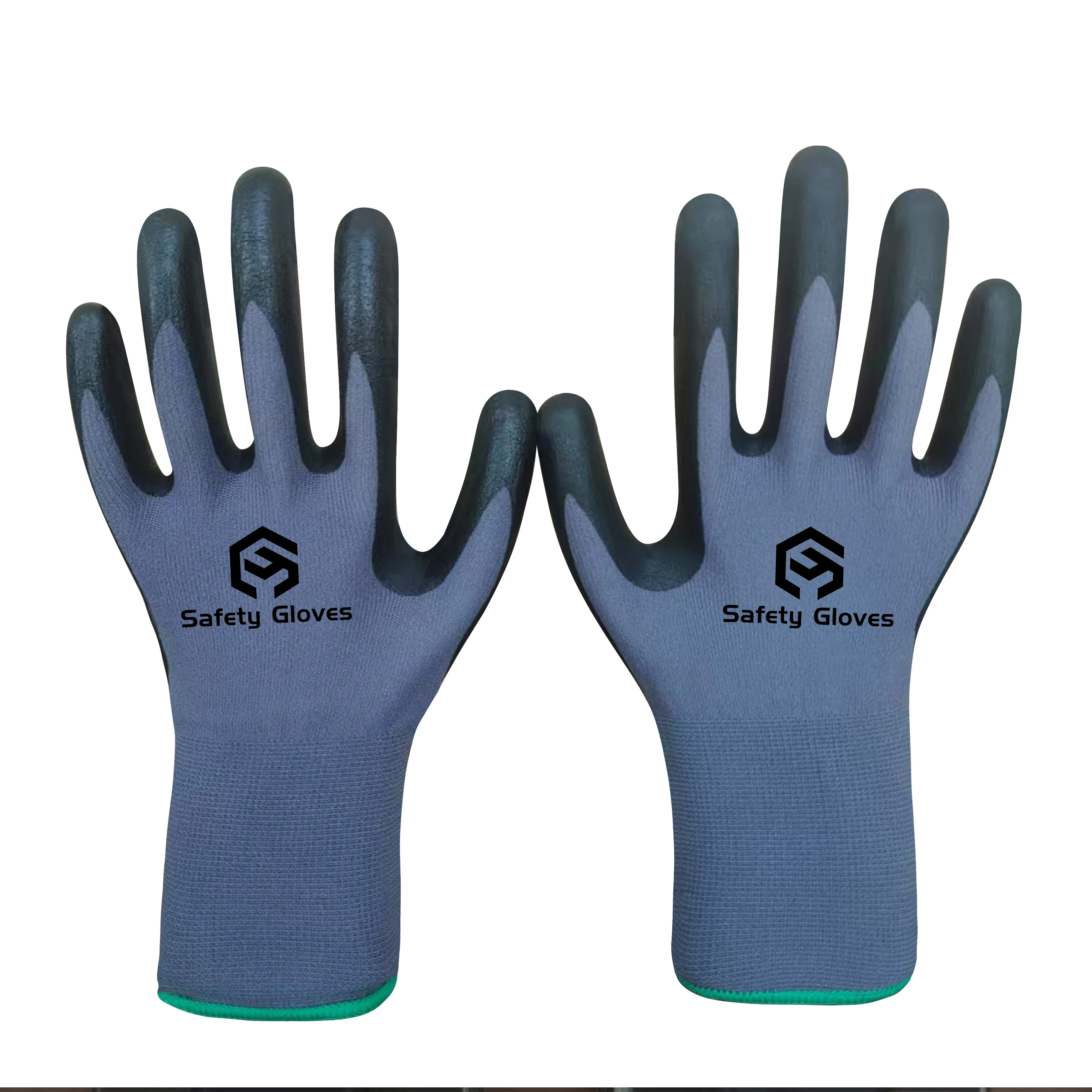 CHUANGYING Professional 13g Rubber Dipped Safety Gloves Work Gloves Hand Protection Nitrile Foam Safety Glove