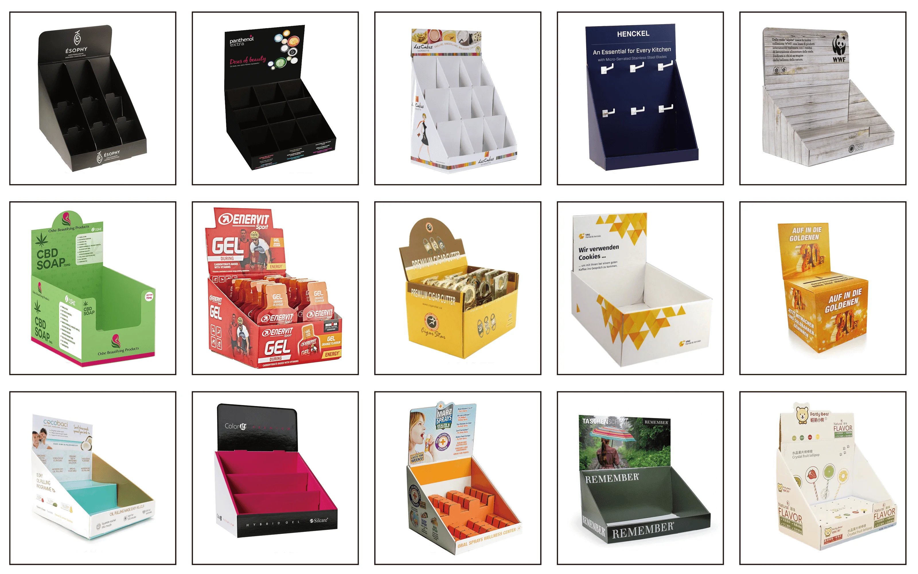 Cardboard Counter Display Stands For Skin Care Eco friendly