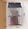 Sac de rangement suspendu gris à double compartiment tridimensionnel