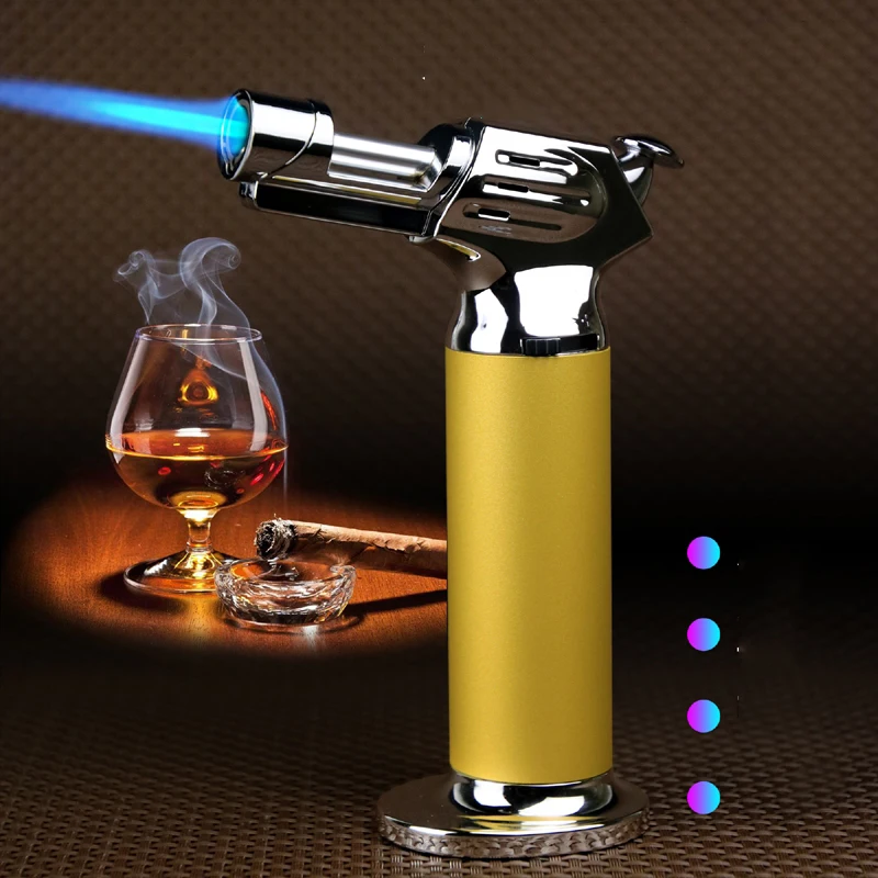 Flame Lighter Adjustable Culinary Chef Refillable BBQ Butane Kitchen Cooking Torch Lighter