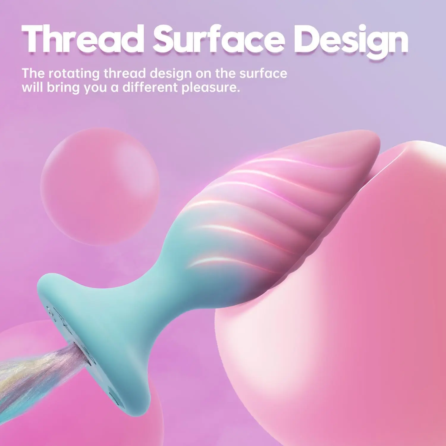 Rainbow Pony Tail Anal Plug with Wireless Remote Control Anal Vibrator for Women Masturbation Silicone Luminous Anal Butt Plug