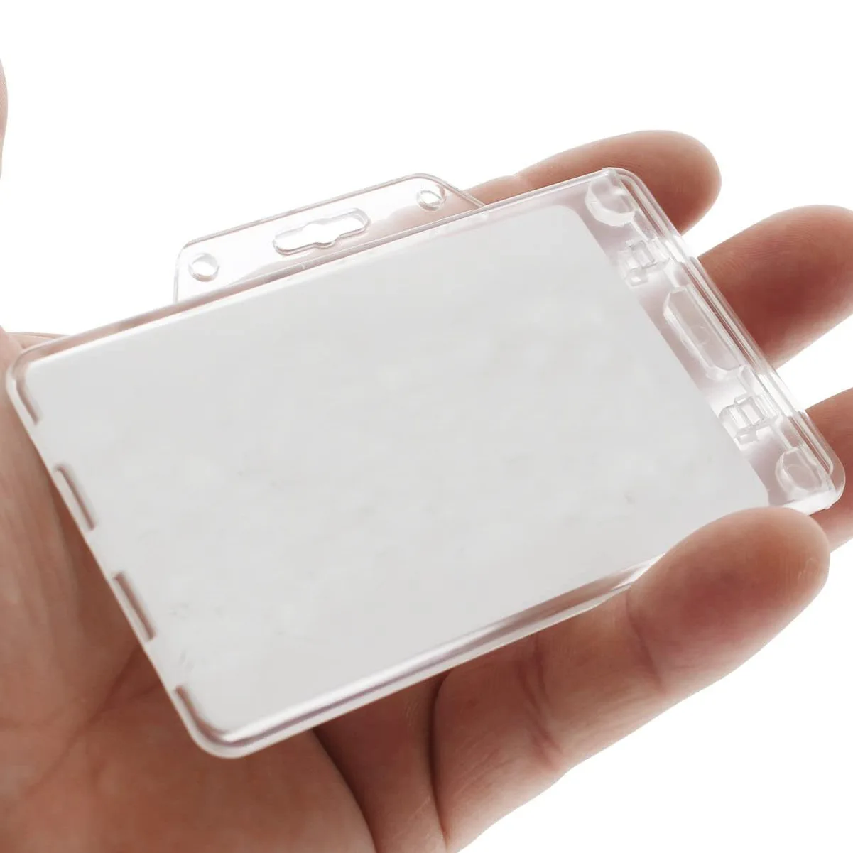 Wholesale Clear Permanent Lockable ID Card Holder Hard Case Lanyard  Business Portrait From m.