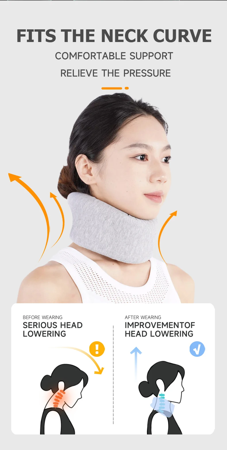 Soft Cervical Collar Neck Brace Supports Pillow Head And Neck Brace For