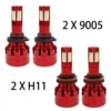 4pcs 9005 H11