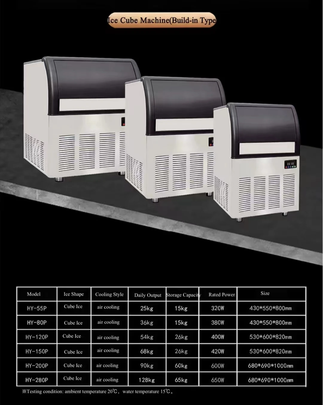 1000KG Split 2000 Pound Large Cubic Ice Machine Commercial Air-cooled ...
