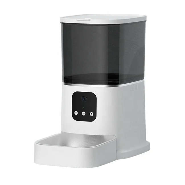 プラスチッ Dog2023自動キャットフィーダーwifi対応スマートペットフィーダー猫と犬用ポーションコントロール付き自動ドッグフード