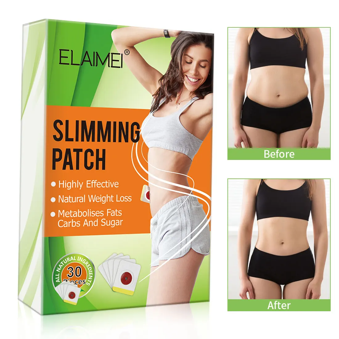 ELAIMEI Slimming Patch Effectively Slimming and Tightening the Abdomen Fast Slimming Paste