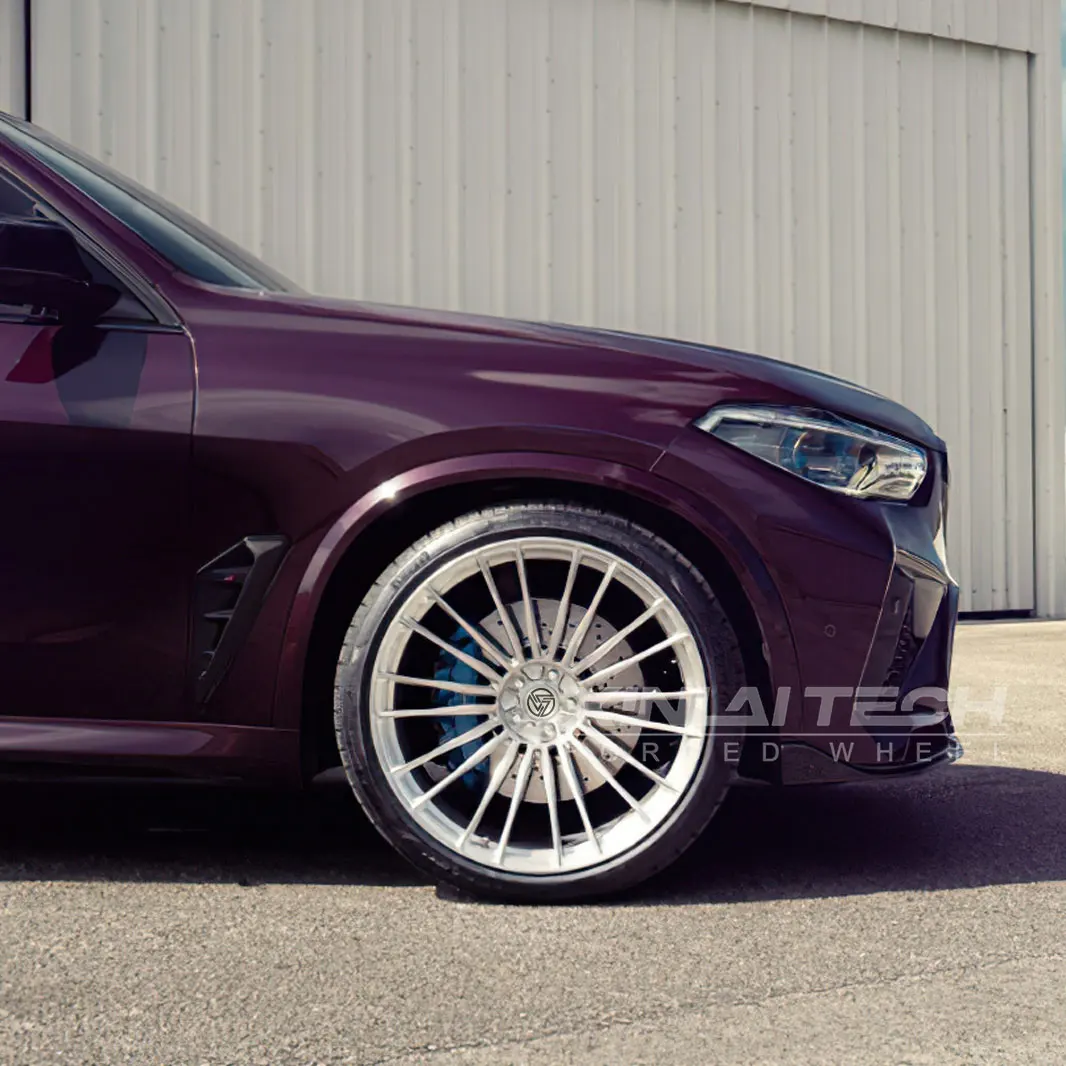 XL 1-piece Custom Forged Wheel Muti-spoke Silver Brushed Deep Concave Wheels 5x112 5x114.3 5x120 5x127 Rims for Off-road Suv Car - Image 2