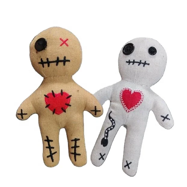 Handmade Voodoo Doll Linen Voodoo Toys with Button Eyes