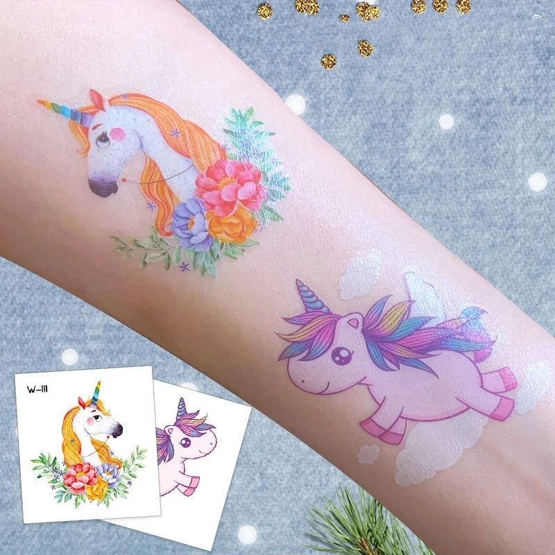 Glow In The Dark Unicorn Tattoo Bundle  Reallooking Temporary Tattoos   SimplyInkedin