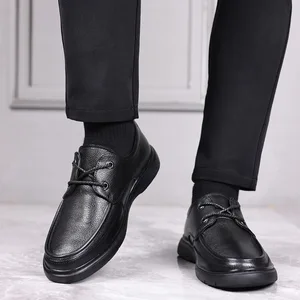 CZ3500 Mens Lace-up Teen Black Leather Shoes Leather Shoes Mens Formal Business Casual Leather Shoes