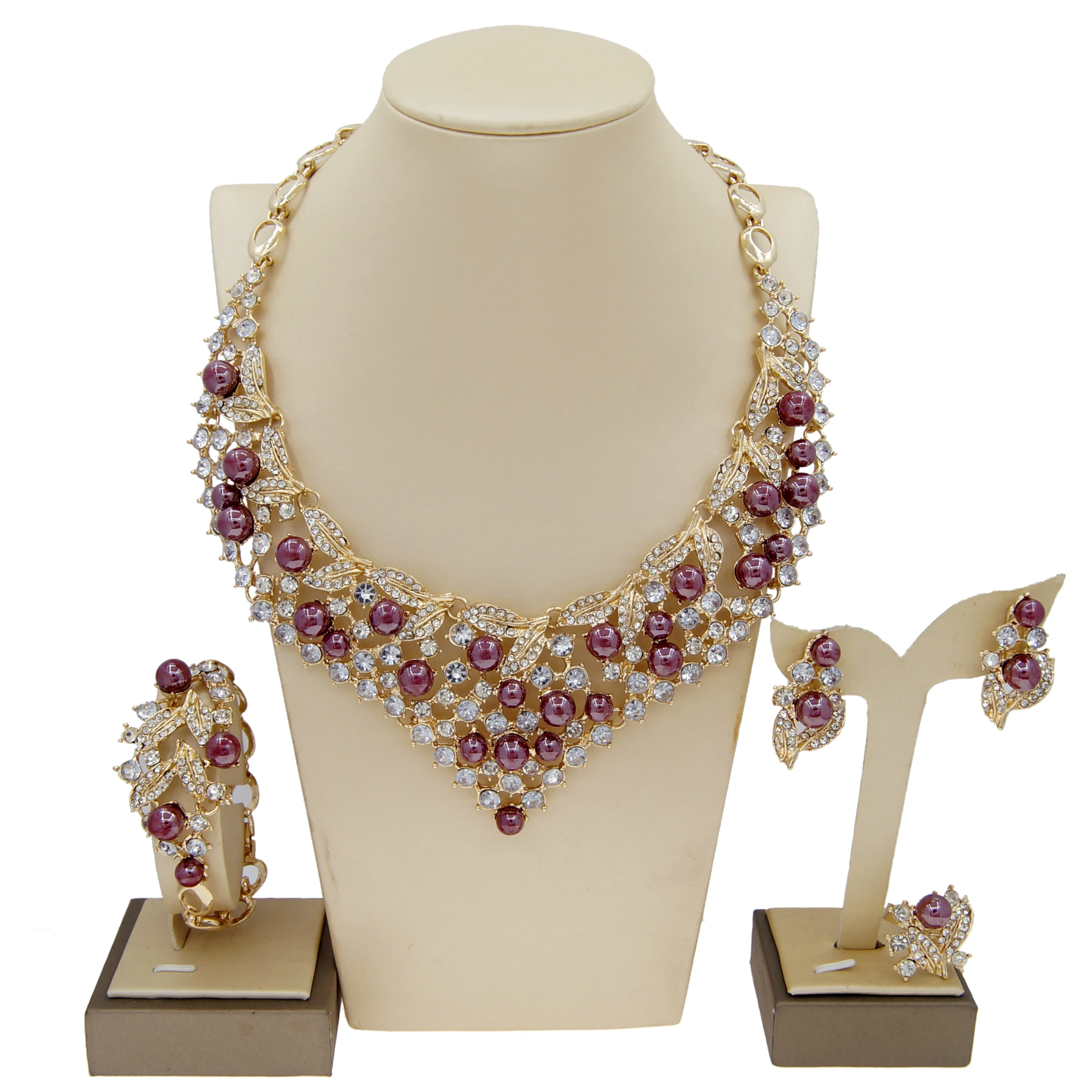 Yuliali Fashion Lady Jewelry Set Beautiful Wedding Gift Women's Quality  Jewellery Sets