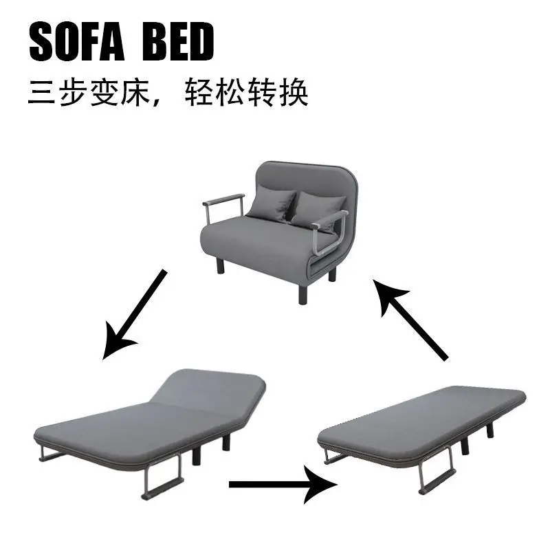 COSTWAY Divano da Terra Pieghevole, Divano Letto 2 Posti con Schienale Regolabile, Divano da Pavimento Trasformabile con 2 Cuscini per Camera da Letto Salone Balcone (Grigio