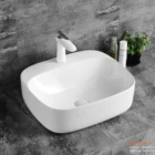 Ceramic White Table Counter Top Washbasin Bathroom Sink Art Basin