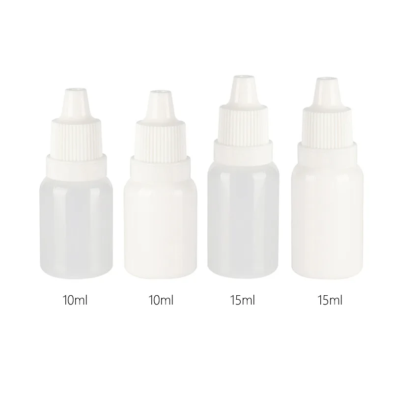 Sterile Eye Drop Bottle Empty 5ml 10ml 15ml LDPE Plastic Dropper Bottle Childproof Tamper Evident Medical Grade Eye Dropper