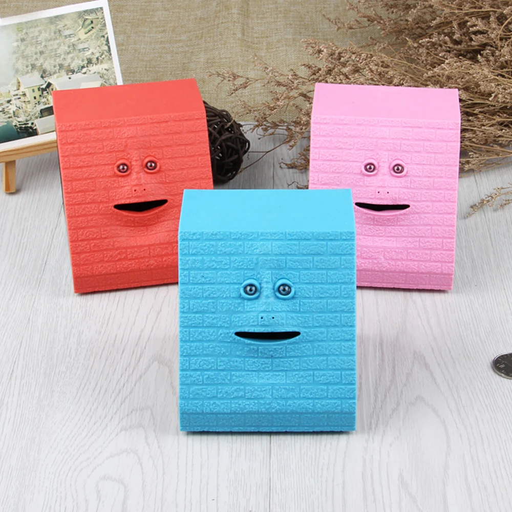 Lelyi 2025 顔がコインを食べる貯金箱 フェイス マネーバンク 不気味な貯金箱