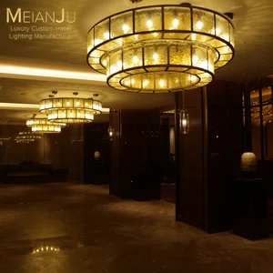 Premium Multi-Color Pendant Light Ceiling Lamp Water Ripple Textured Glass Customizable Chandelier Luminaire for Hotel