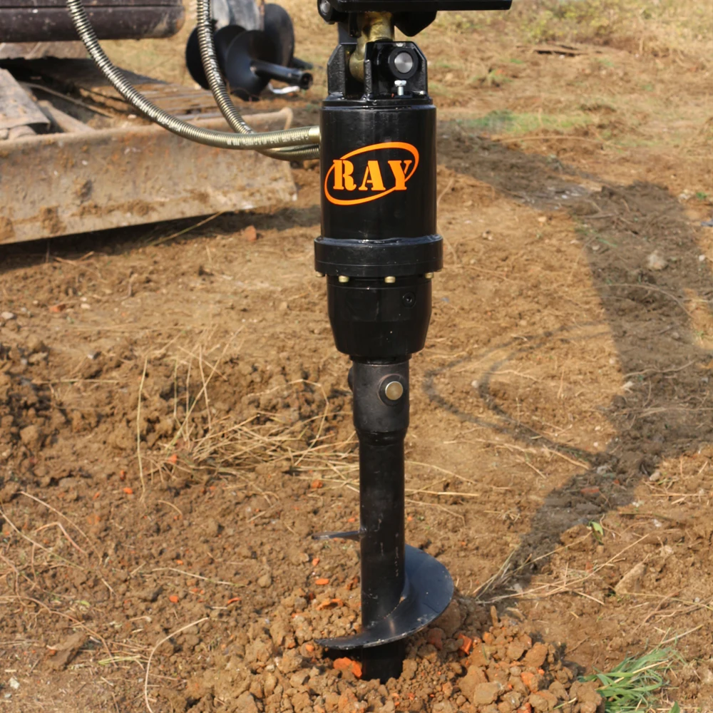 Power Earth Augers Mounted to Telescopic Handler/Skid Steer Loader/Excavator/Crane/Backhoe Loader/Tractor