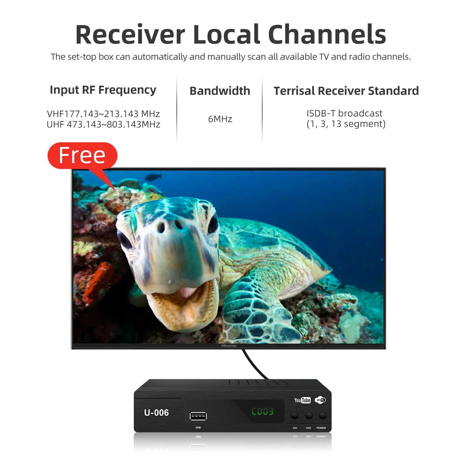 ISDB-T デジタルTVボックス TV Plus アンテナ付き ホームメディア