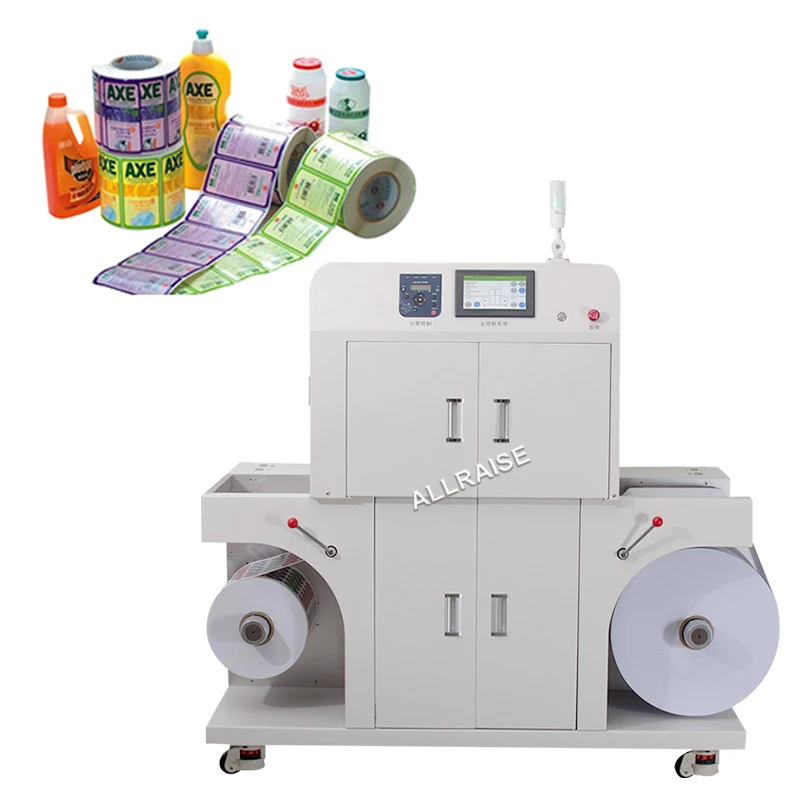 Automatic Roll to Roll Digital Label Printing Machine Adhesive 4 Color Label Printers Digital Labels Stickers Printing Machines
